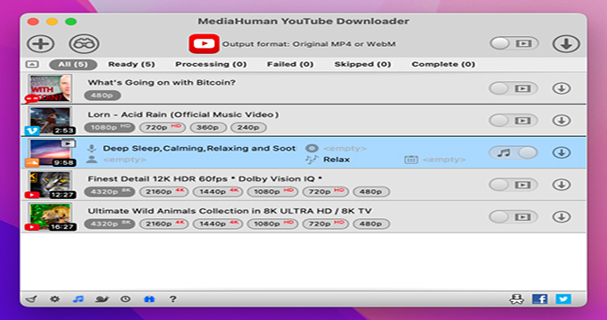 MediaHuman YouTube Downloader İndir – Full PC ekran görüntüsü İndir - TecRelax Ücretsiz Yazılım